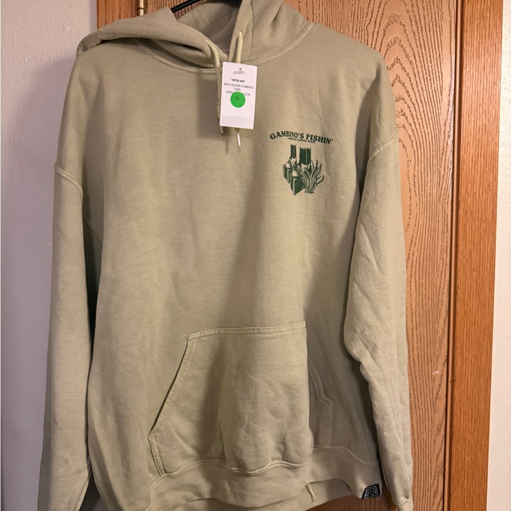 Men’s large open925 Gambinos Fishin Hoodie NWT